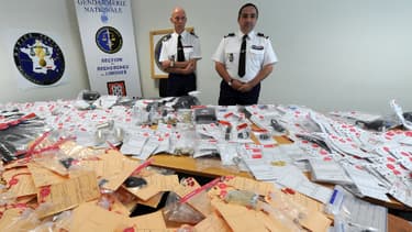 A la gendarmerie de Limoges en 2012, une saisie d'objets volés.