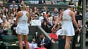 Victoria Azareka et Elina Svitolina en se sont pas saluées à Wimbledon, en 8e de finale le 9 juillet 2023