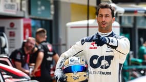 Daniel Ricciardo, pilote de l'écurie Alpha Tauri, au GP de Hongrie en juillet 2023