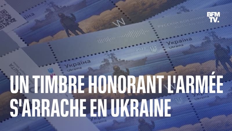 Un timbre honorant l'armée s'arrache dans les bureaux de poste en Ukraine