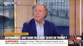Droits de douane américains: "Ce n'est pas forcément une bonne idée d'agir sur les droits de douane réciproques", estime Luc Chatel (président de la Plateforme automobile)