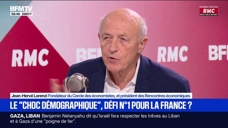 "Augmenter le taux d'activité des plus de 60 ans, c'est important", estime Jean-Hervé Lorenzi, fondateur du Cercle des Économistes