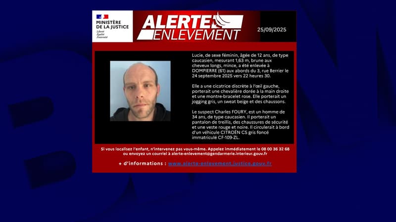 L'alerte enlèvement déclenchée après la disparition d'une jeune fille de 12 ans dans l'Orne