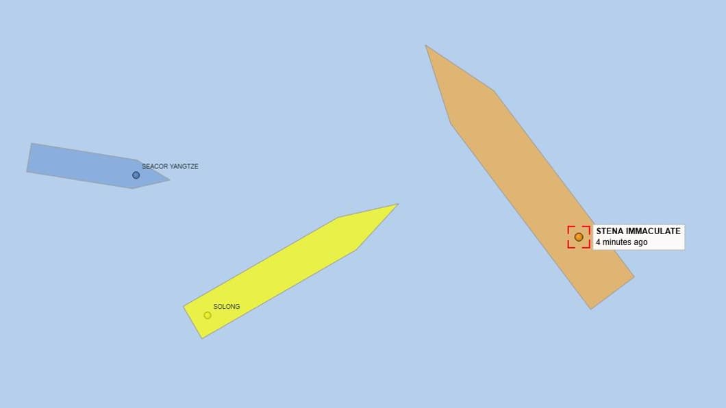 Les images radar de la collision entre les deux navires