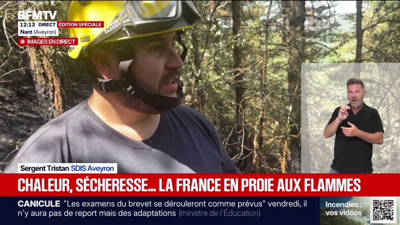L'incendie de Nant, non loin de Millau dans l'Aveyron, mobilisait encore près de 130 sapeurs-pompiers ce mercredi 24 juin. Il est de nouveau fixé, mais le dispositif de surveillance reste complet toute la journée