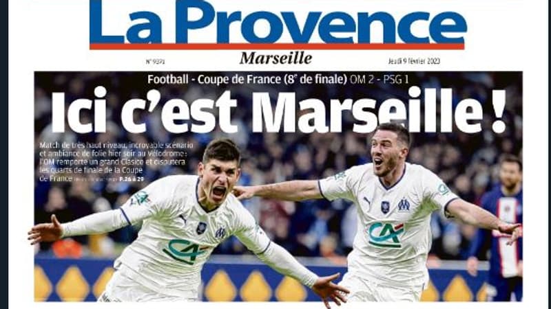 OM-PSG: "Ici c’est Marseille!", la presse salue le gros coup marseillais en Coupe de France