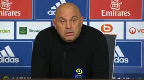 Frédéric Antonetti en conférence de presse, à Lyon le 22 décembre 2021