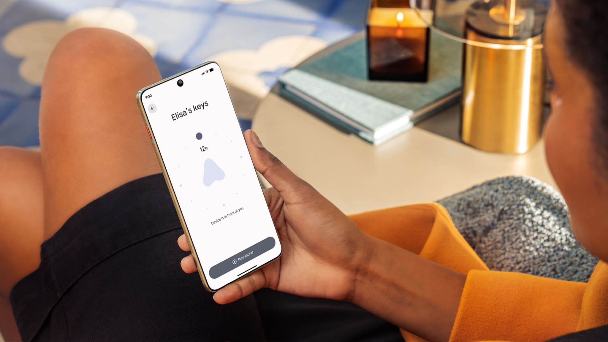 L'interface pour retrouver un objet grâce au Moto Tag 2