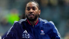 L'ailier droit Benoit Kounkoud avec l'équipe de France en janvier 2024