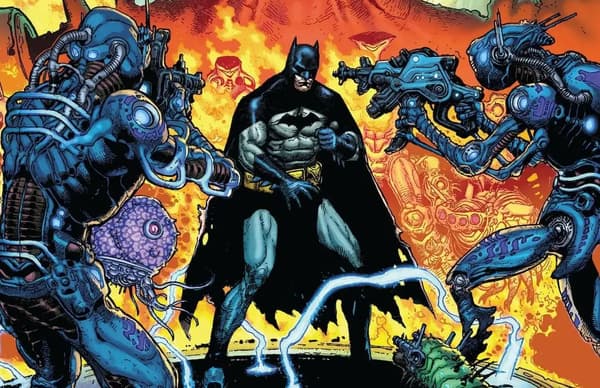 Détail de la couverture du comics "Batman: Off-World"