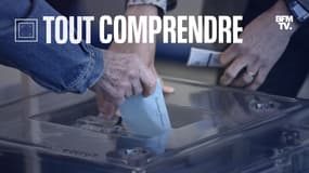 Une personne glisse un bulletin de vote dans l'urne pour le premier tour de l'élection présidentielle à Paris le 10 avril. 
