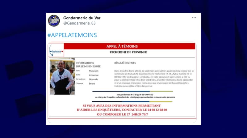 Ramiro Velazco, 53 ans, est recherché par les gendarmes du Var pour avoir tiré sur une personne.