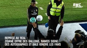 Reprise au Real: Zidane offre des ballons, Ramos signe des autographes et Bale ignore les fans