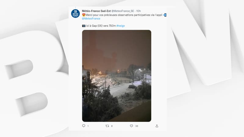 Hautes-Alpes: les images des premières chutes de neige de la saison à Gap