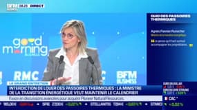 Agnès Pannier-Runacher sur le plateau de BFM Business le 6 octobre 2023