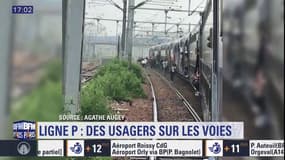 Ligne P bloquée: les usagers contraints de descendre sur les voies