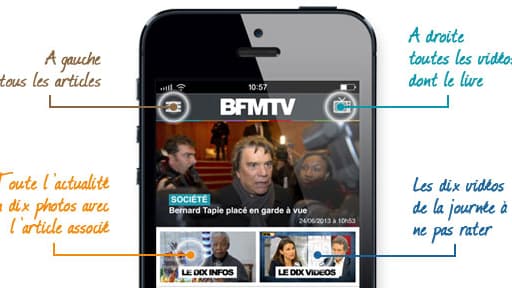 La nouvelle application pour Iphone de BFMTV