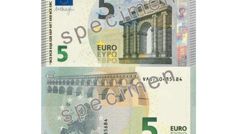 5 euros recto-verso : le billet nouveau est arrivé