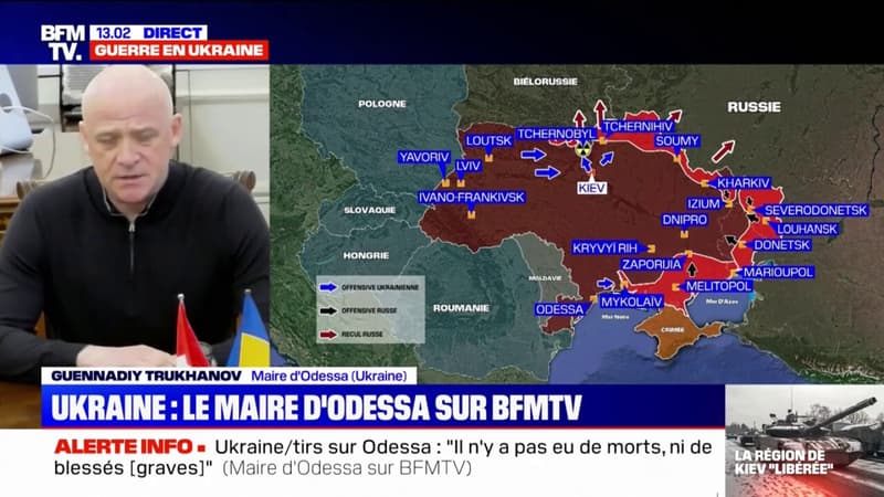 Guerre en Ukraine: sur BFMTV, le maire d'Odessa annonce que la ville 