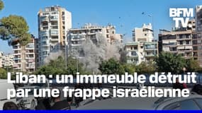 Une frappe israélienne détruit un immeuble dans le sud de Beyrouth, au Liban 
