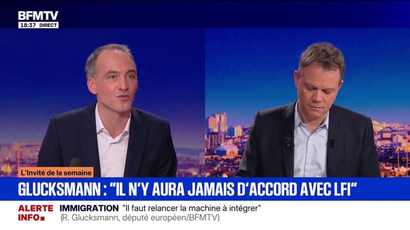 Élection présidentielle: "Il n'y aura jamais d'accord avec Jean-Luc Mélenchon", assure Raphaël Glucksmann