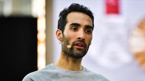 L'ancien biathlète Martin Fourcade lors de la cérémonie de dévoilement des médailles des JO Paris 2024, le 8 février 2024