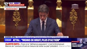 Gabriel Attal: "L'adoption de cette motion de censure ne ferait que des perdants. Au premier rang d'entre eux, les plus modestes"