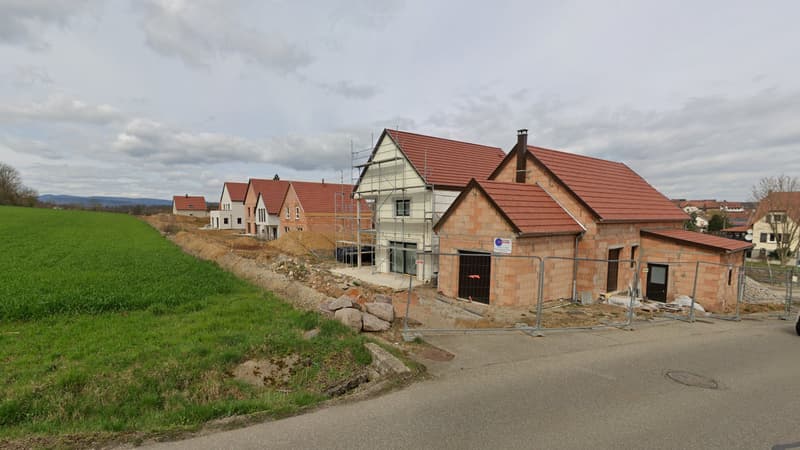 Le secteur où a eu lieu la coulée de boue, rue Elschberg à Wasselonne, ici photographié en mai 2023.