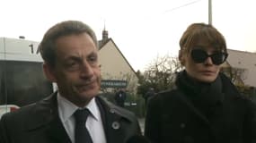 Nicolas Sarkozy et Carla Bruni, le 8 décembre 2017 à Nanterre. 