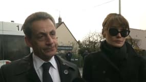 Nicolas Sarkozy et Carla Bruni, le 8 décembre 2017 à Nanterre.