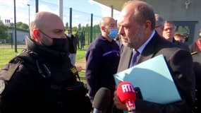 Eric Dupond-Moretti à la prison de Condé-sur-Sarthe (Orne), le 5 octobre 2021.