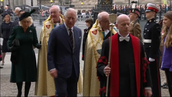 Le Prince Charles à l'abbaye de Westminster, le 29 mars 2022.