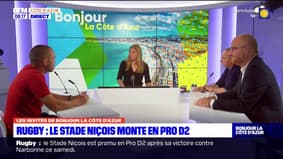 Rugby: l'entraîneur du Stade Niçois invité de BFM Nice Côte d'Azur après la montée historique en Pro D2
