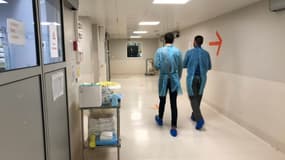 La clinique Natecia à Lyon se préparant pour accueillir des patients atteints du Covid-19.