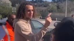 Mattéo Guendouzi à la sortie de l'entraînement de l'OM, le 15 mars 2023