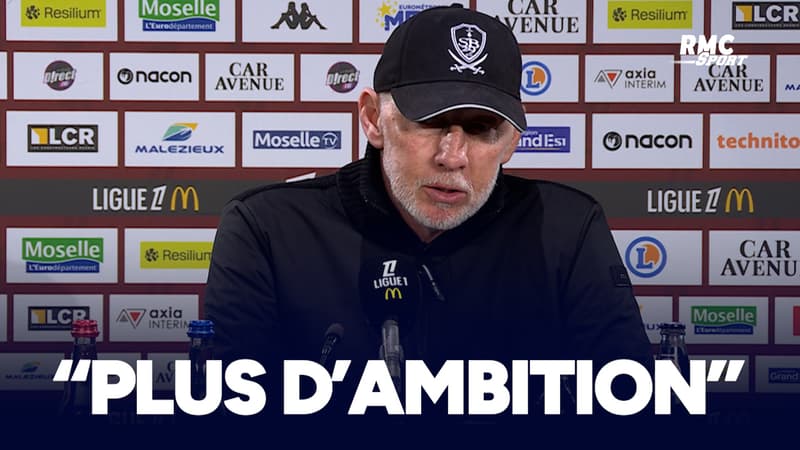 Metz 0-1 Brest : "On peut s'autoriser un peu plus d'ambition", confie Roy