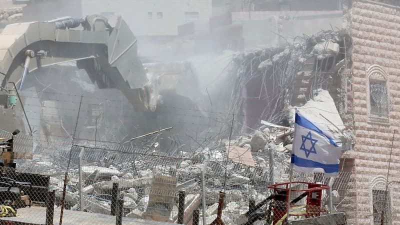 La démolition des bâtiments palestiniens, le 22 juillet 2019. 