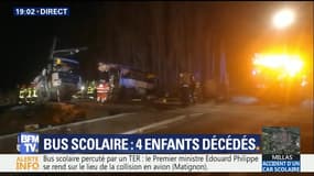 Pyrénées-Orientales: une collision entre un bus scolaire et un TER fait quatre morts (1/2)
