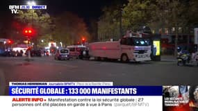 Loi sécurité globale: 133.000 personnes ont manifesté en France, dont 46.000 à Paris selon le ministère de l'Intérieur 