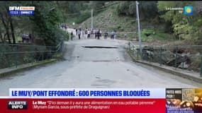 Le Muy: 600 personnes toujours bloquées après l'effondrement d'un pont