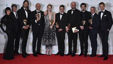 L'équipe de La La Lan réunie aux Bafta, le 12 février 2017
