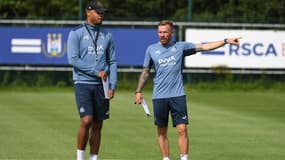 Vincent Kompany (à droite) et Craig Bellamy