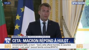 Emmanuel Macron sur le CETA: "Si nous décidons de tout refuser par principe, nous nous isolons nous-mêmes"
