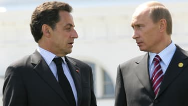 Nicolas Sarkozy et Vladimir Poutine, le 7 juin 2007.