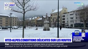 La neige de retour dans les Hautes-Alpes, les conditions délicates sur les routes