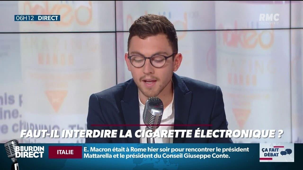Faut-il interdire la cigarette électronique? Ça fait débat sur RMC