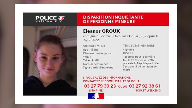 Douai: disparition inquiétante d'une adolescente de 15 ans, vue à Lille pour la dernière fois