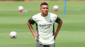 Kylian Mbappé à l'entraînement avec le Real Madrid, le 25 juin 2025