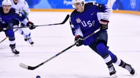 Match de hockey entre les Etats-Unis et la Slovénie, le 14 février 2018 à Pyeongchang (Corée du Sud)