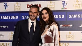 Leonardo Bonucci et sa compagne Martina Maccari en 2017